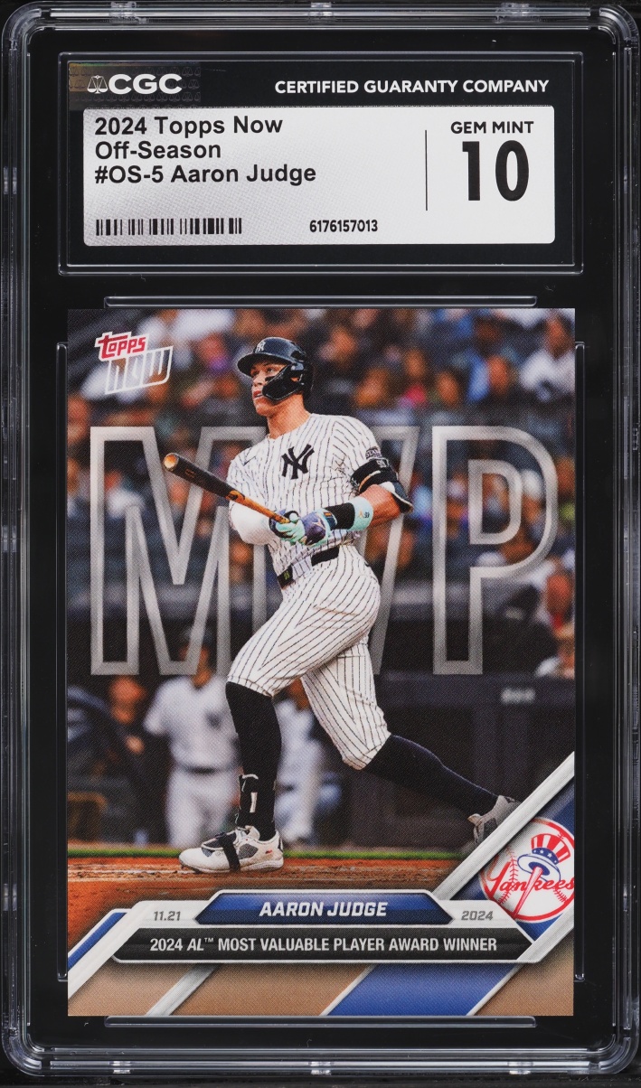 2024 Topps Now Off Season Aaron Judge #OS-5 CGC 10 GEM MINT