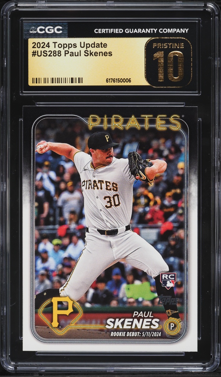2024 Topps Update Paul Skenes ROOKIE #US288 CGC 10 PRISTINE