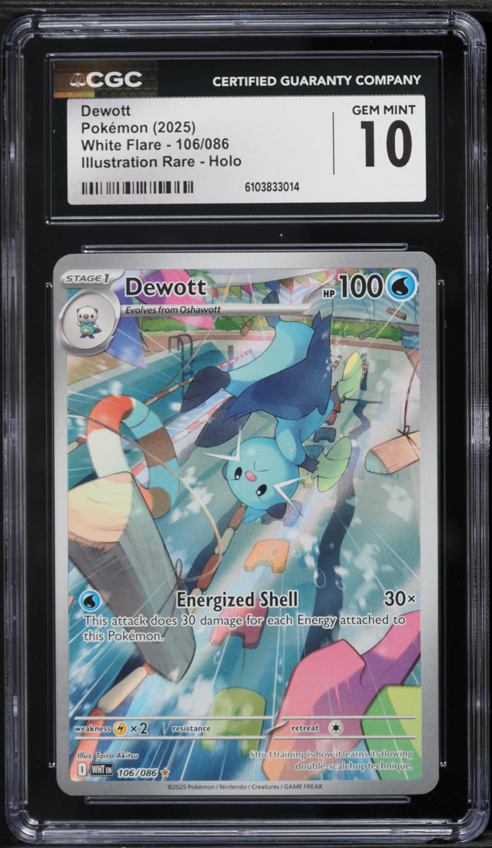 2025 Pokemon Scarlet & Violet White Flare IR Dewott #106 CGC 10 GEM MINT