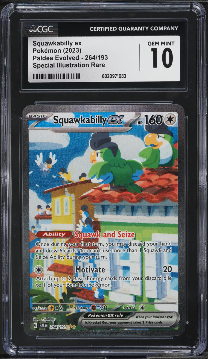 2023 Pokemon SV Paldea Evolved Special Illustration Rare Squawkabilly ex CGC 10
