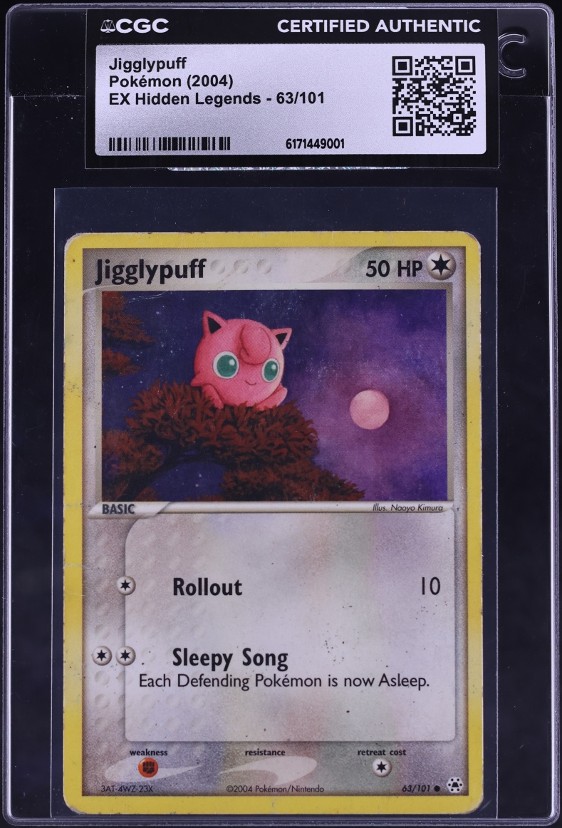 2004 Pokemon EX Hidden Legends Jigglypuff #63 CGC AUTH