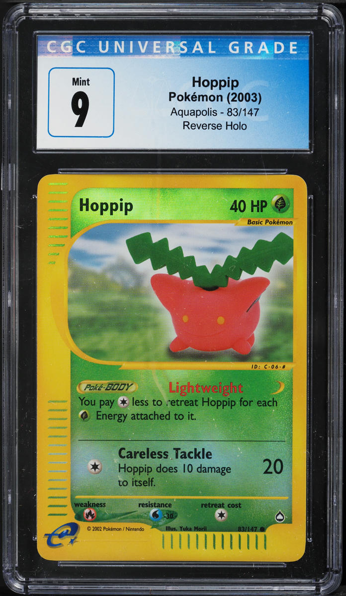 2003 Pokemon Aquapolis Reverse Holo Hoppip #83 CGC 9 MINT