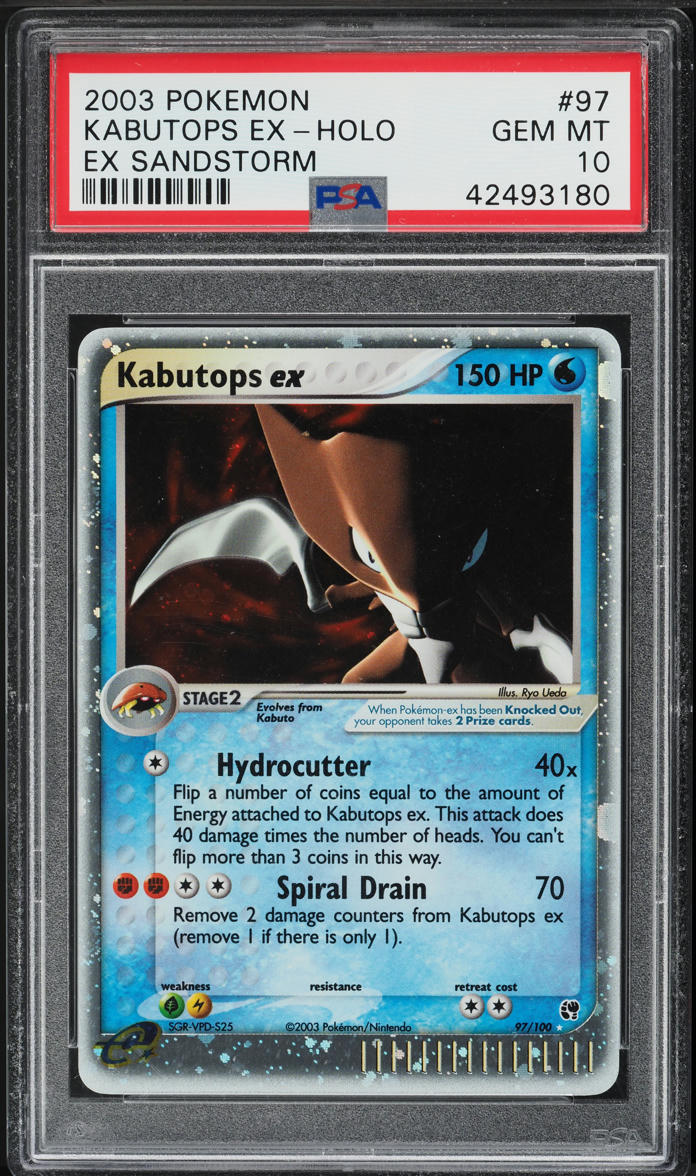2003 Pokemon EX Sandstorm Holo Kabutops ex #97 PSA 10 GEM MINT