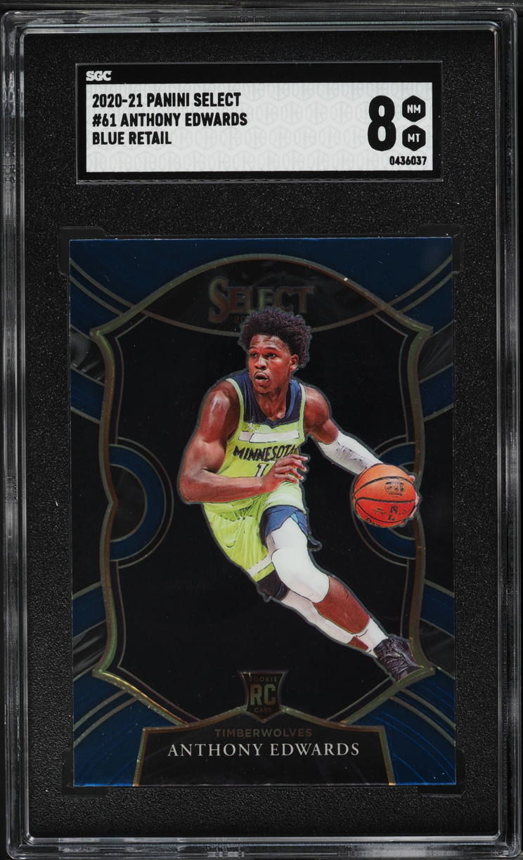 2020 Select Concourse Blue Retail Anthony Edwards ROOKIE #61 SGC 8 NM-MT