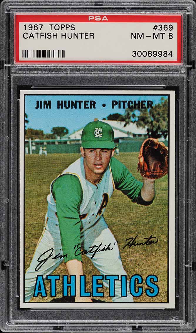 1967 Topps Catfish Hunter #369 PSA 8 NM-MT