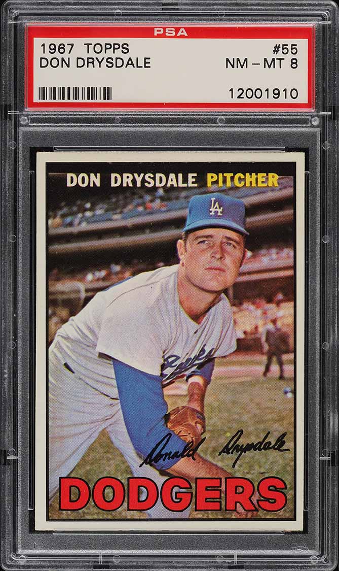 1967 Topps Don Drysdale #55 PSA 8 NM-MT