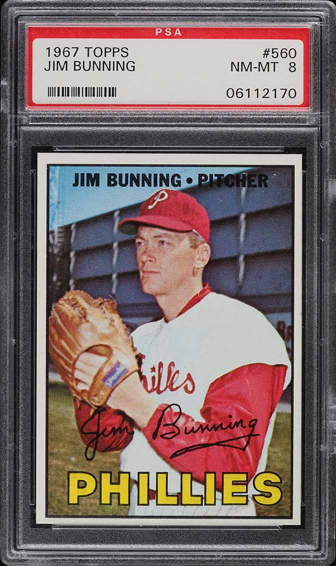 1967 Topps Jim Bunning #560 PSA 8 NM-MT
