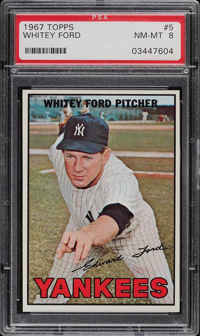 1967 Topps Whitey Ford #5 PSA 8 NM-MT