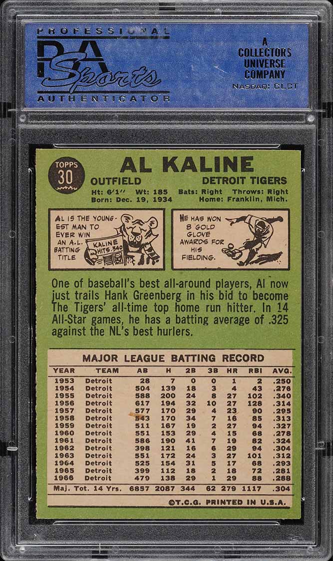1967 Topps Al Kaline #30 PSA 8 NM-MT