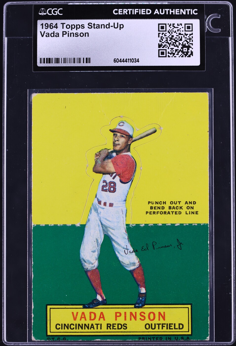 1964 Topps Stand-Up Vada Pinson CGC AUTH