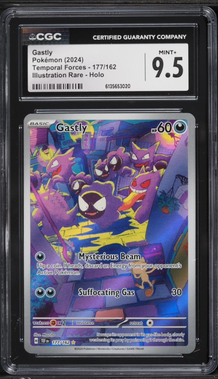 2024 Pokemon Scarlet & Violet Temporal Forces IR Gastly #177 CGC 9.5 MINT+