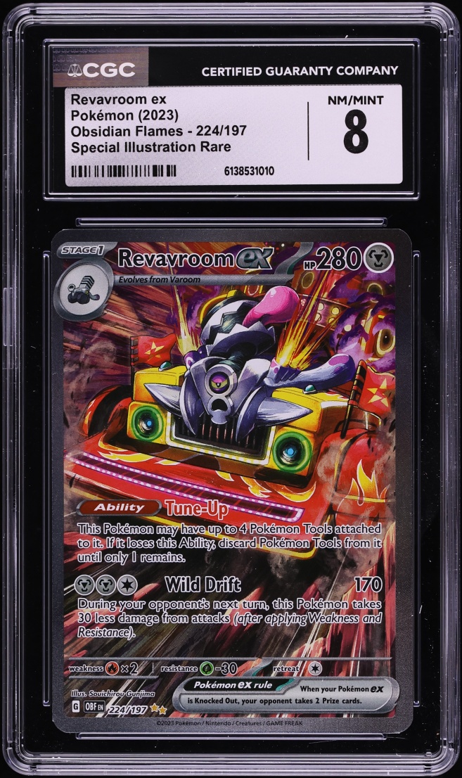 2023 Pokemon Scarlet & Violet Obsidian Flames SIR Revavroom ex #224 CGC 8 NM-MT