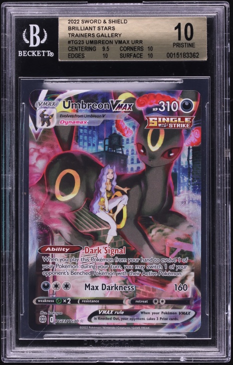 2022 Pokemon Sword & Shield Brilliant Stars CHR Umbreon VMAX #TG23 BGS 10 PRISTINE
