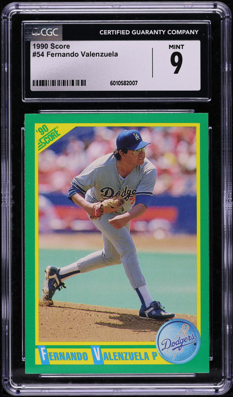 1990 Score Fernando Valenzuela #54 CGC 9 MINT
