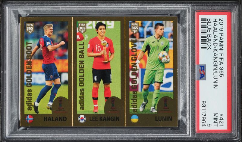 2019 Topps Chrome UEFA Sapphire Erling Haaland ROOKIE #74 PSA 10