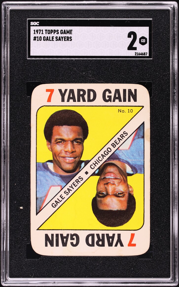 1971 Topps Game Football Gale Sayers #10 SGC 2 GD