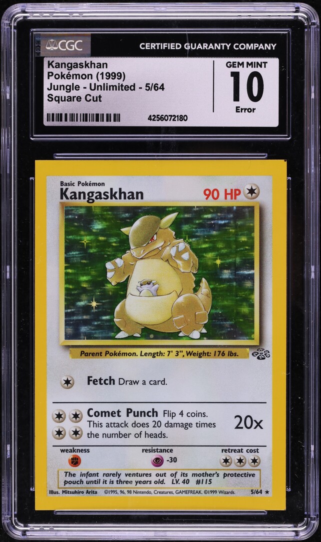 1999 Pokemon Jungle Holo Error Kangaskhan #5 CGC 10 GEM MINT