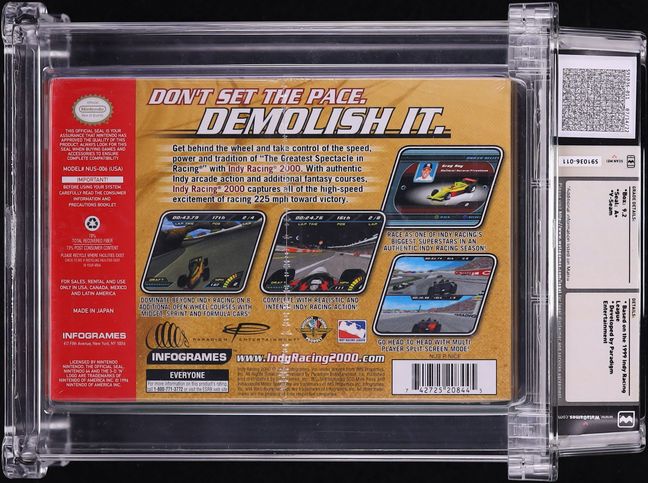 Indy Racing 2000 (Nintendo 64 N64) WATA 9.2 A+ Sealed on Fanatics Collect