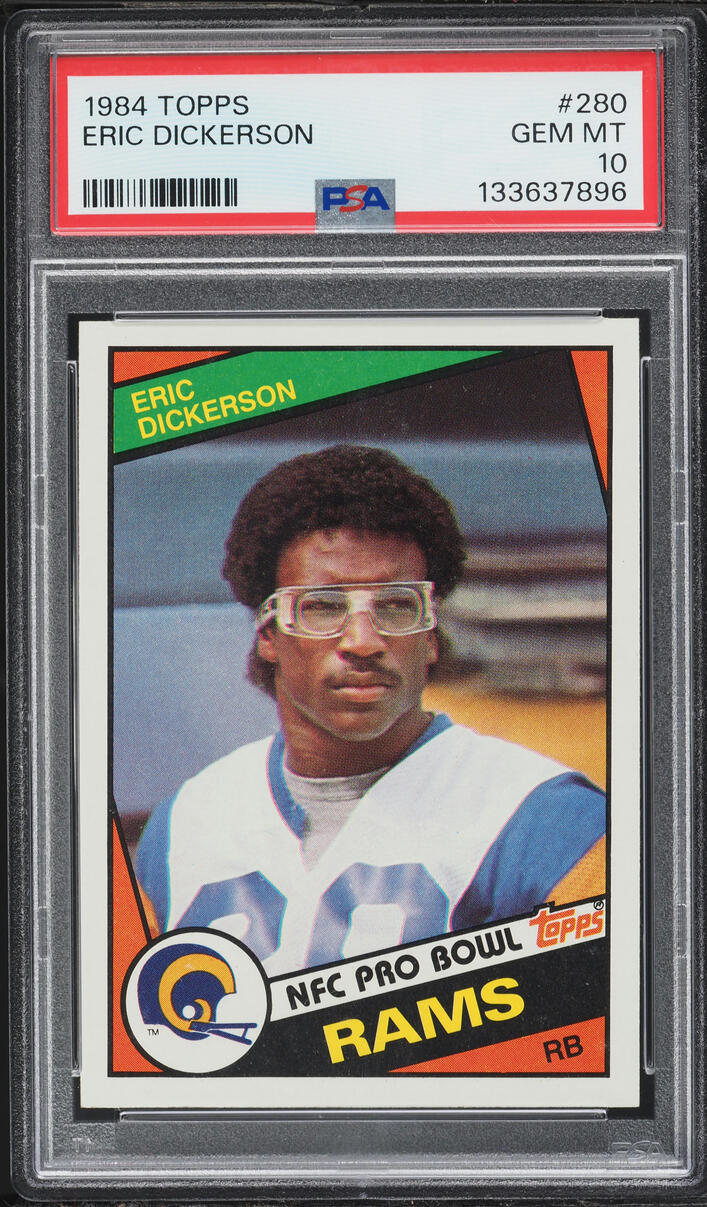1984 Topps Football Eric Dickerson ROOKIE #280 PSA 10 GEM MINT