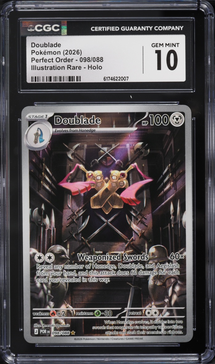 2026 Pokemon Mega Evolution Perfect Order IR Doublade #98 CGC 10 GEM MINT