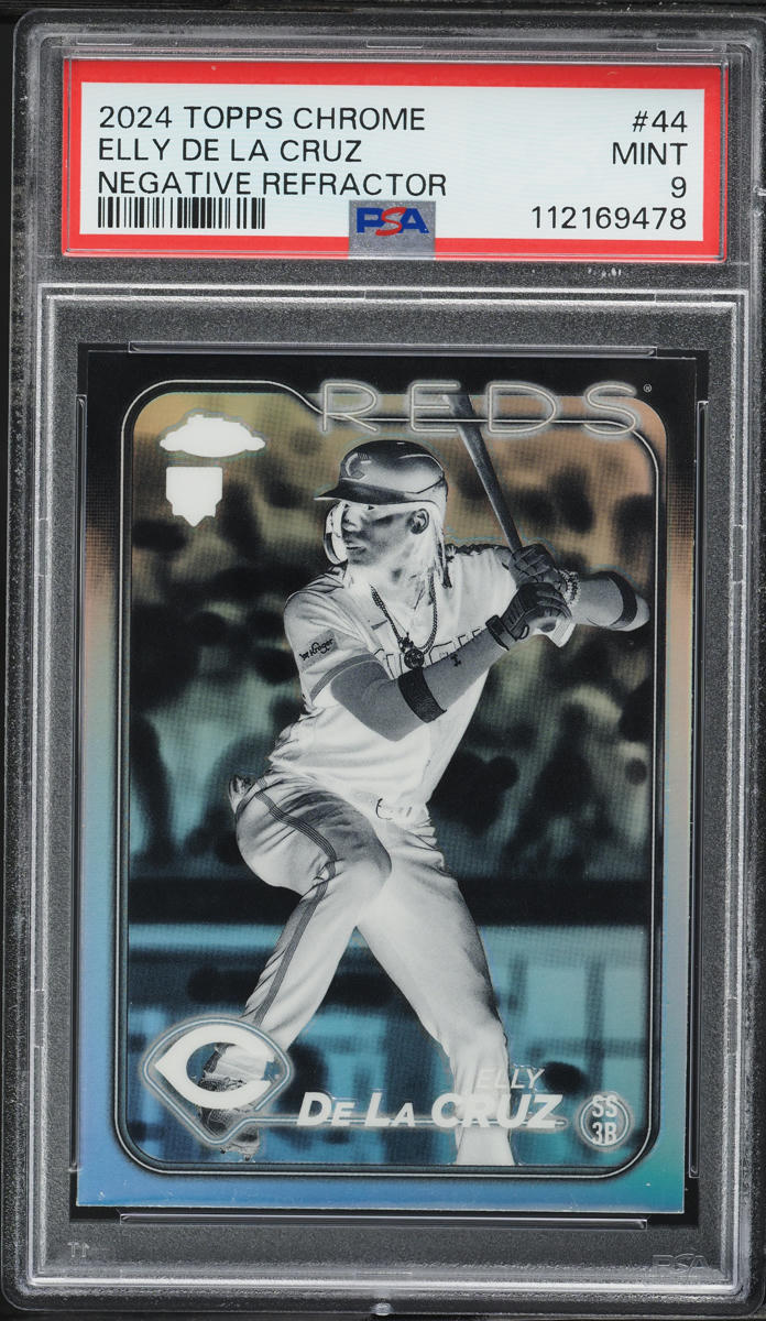 2024 Topps Chrome Negative Refractor Elly De La Cruz ROOKIE #44 PSA 9 MINT