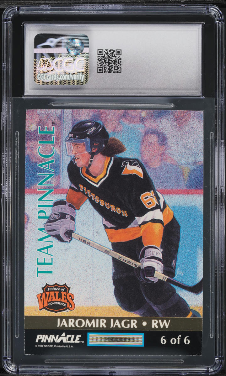 1992 Panini Pinnacle Team Jaromir Jagr Brett Hull #6 CGC 7 NRMT