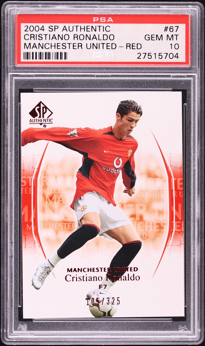 2004 SP Authentic Manchester United Red Cristiano Ronaldo /325 #67 PSA 10 GEM MINT