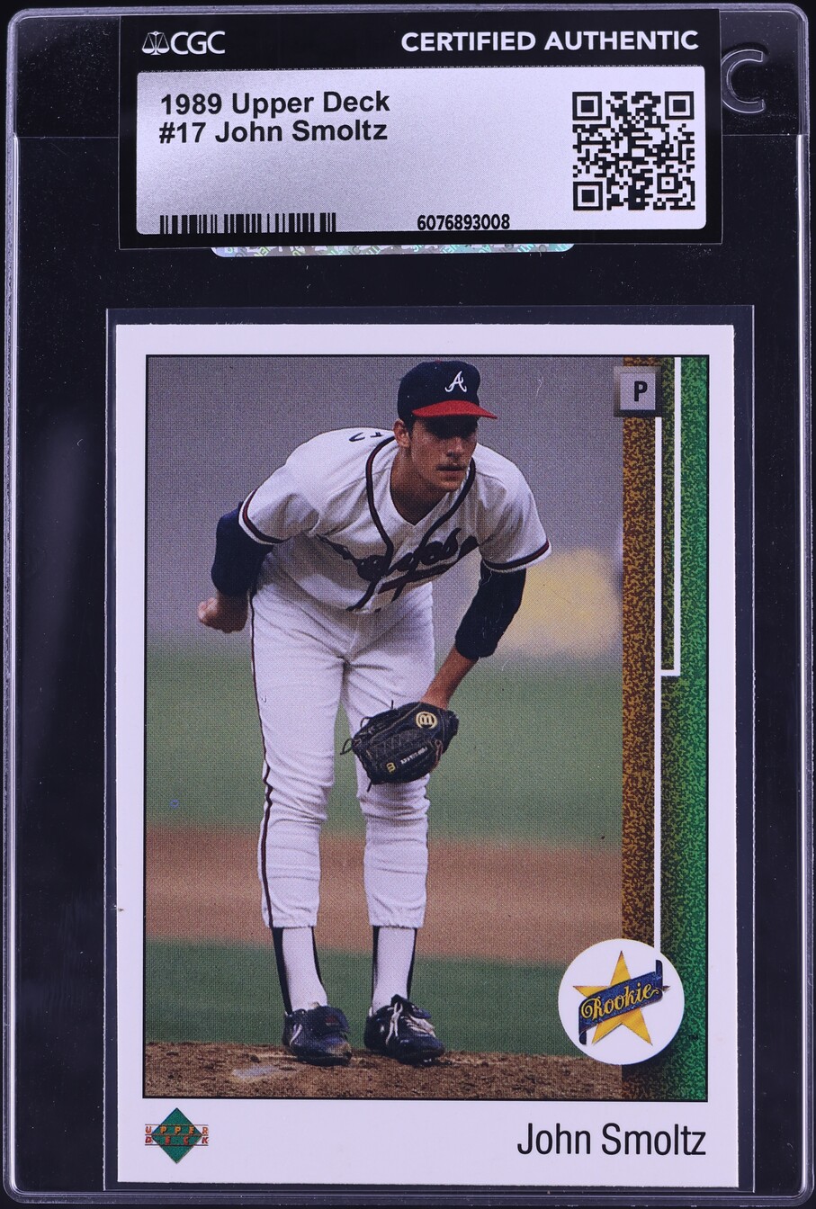 1989 Upper Deck John Smoltz ROOKIE #17 CGC AUTH
