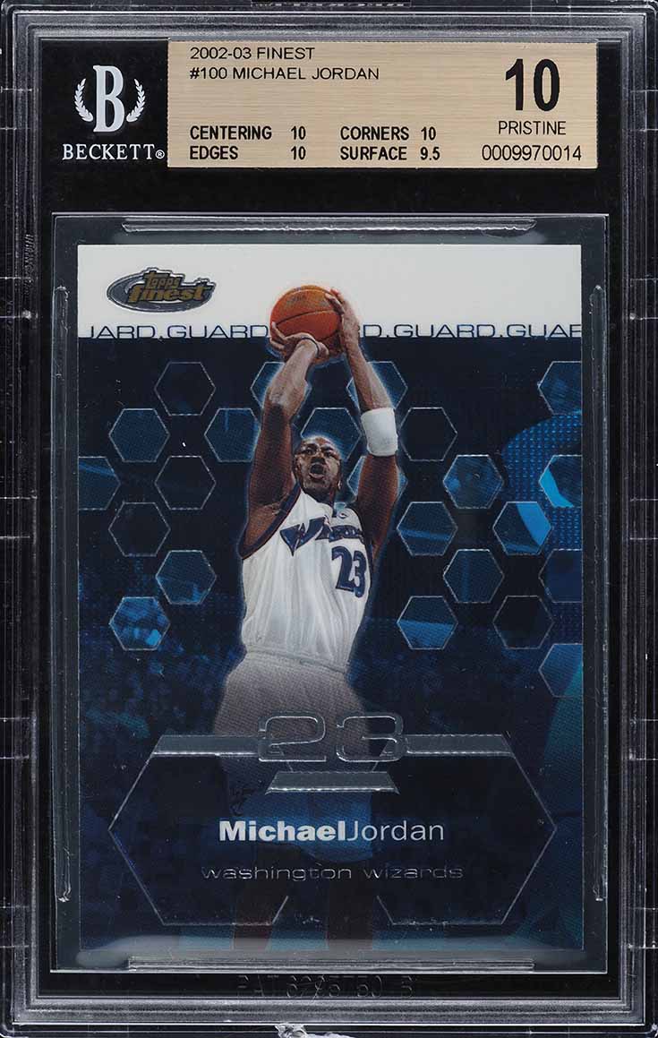 2002 Finest Basketball Michael Jordan #100 BGS 10 PRISTINE