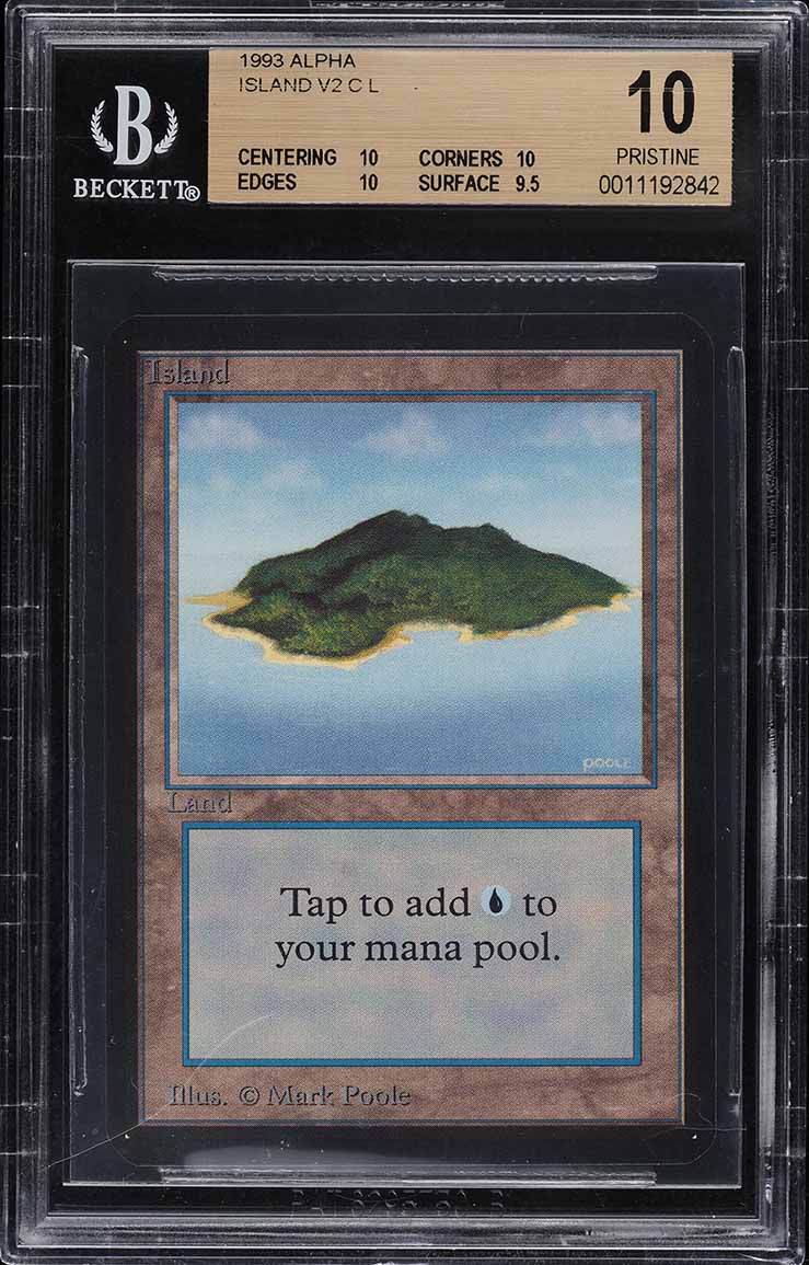 1993 Magic The Gathering MTG Alpha Dual Land Tropical Island PSA