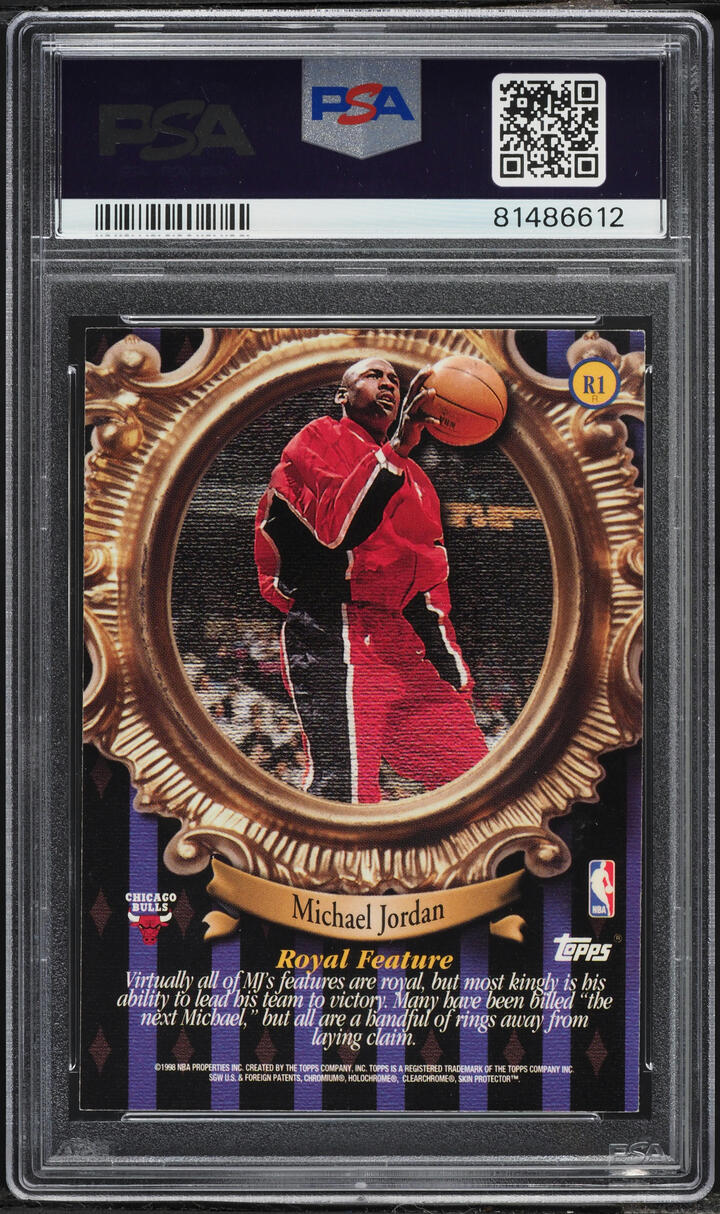 1998 Topps Roundball Royalty Refractor Michael Jordan #R1 PSA 8 NM-MT