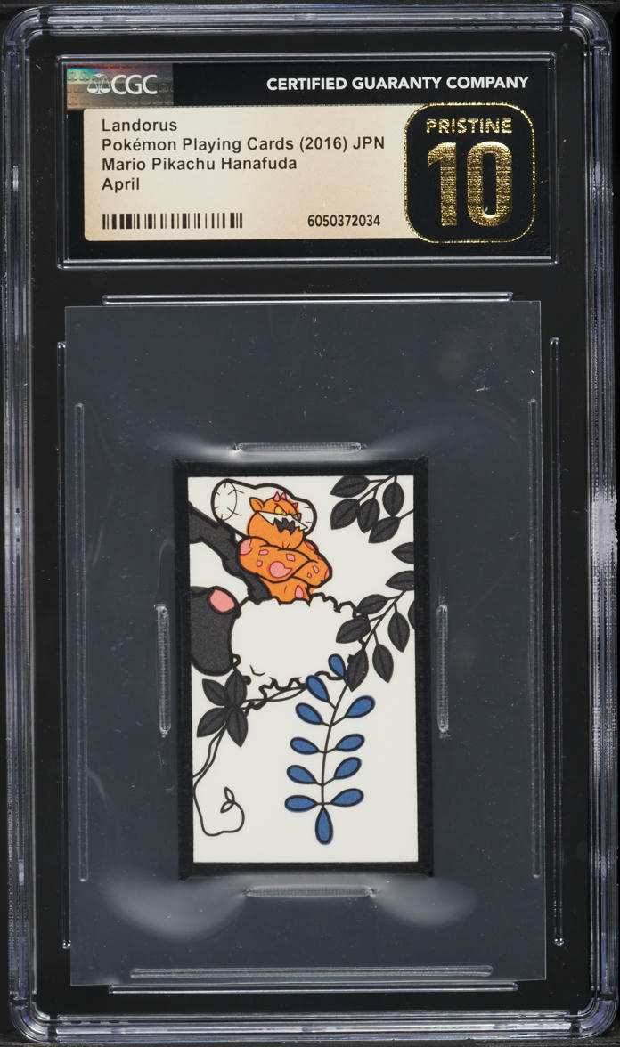 2016 Pokemon Japanese Hanafuda Mario Pikachu April Landorus CGC 10 ...