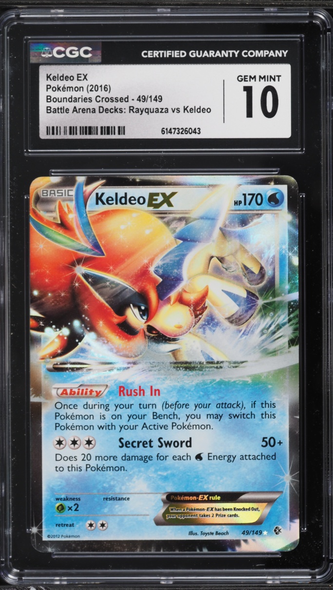 2016 Pokemon Black & White Boundaries Crossed Battle Arena Deck Holo Keldeo EX #49 CGC 10 GEM