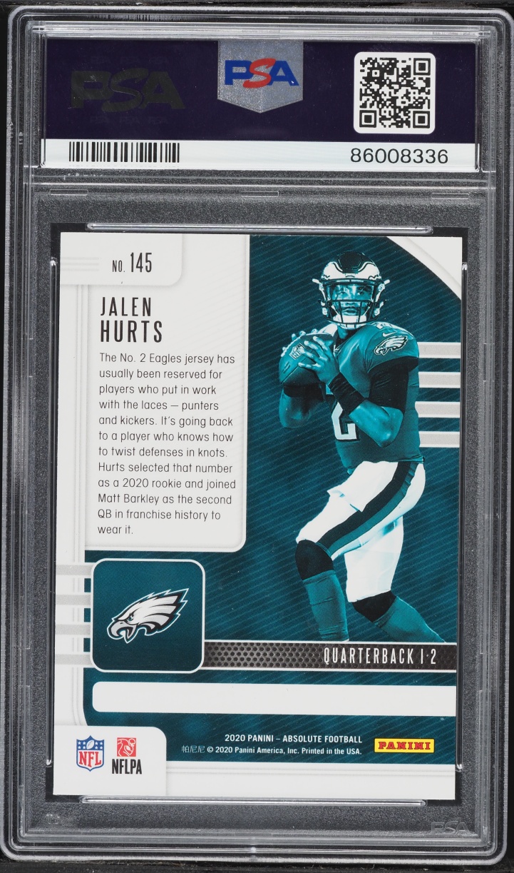 2020 Absolute Football Jalen Hurts ROOKIE #145 PSA 10 GEM MINT