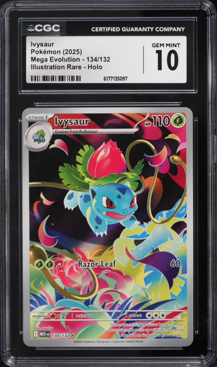 2025 Pokemon Mega Evolution IR Ivysaur #134 CGC 10 GEM MINT