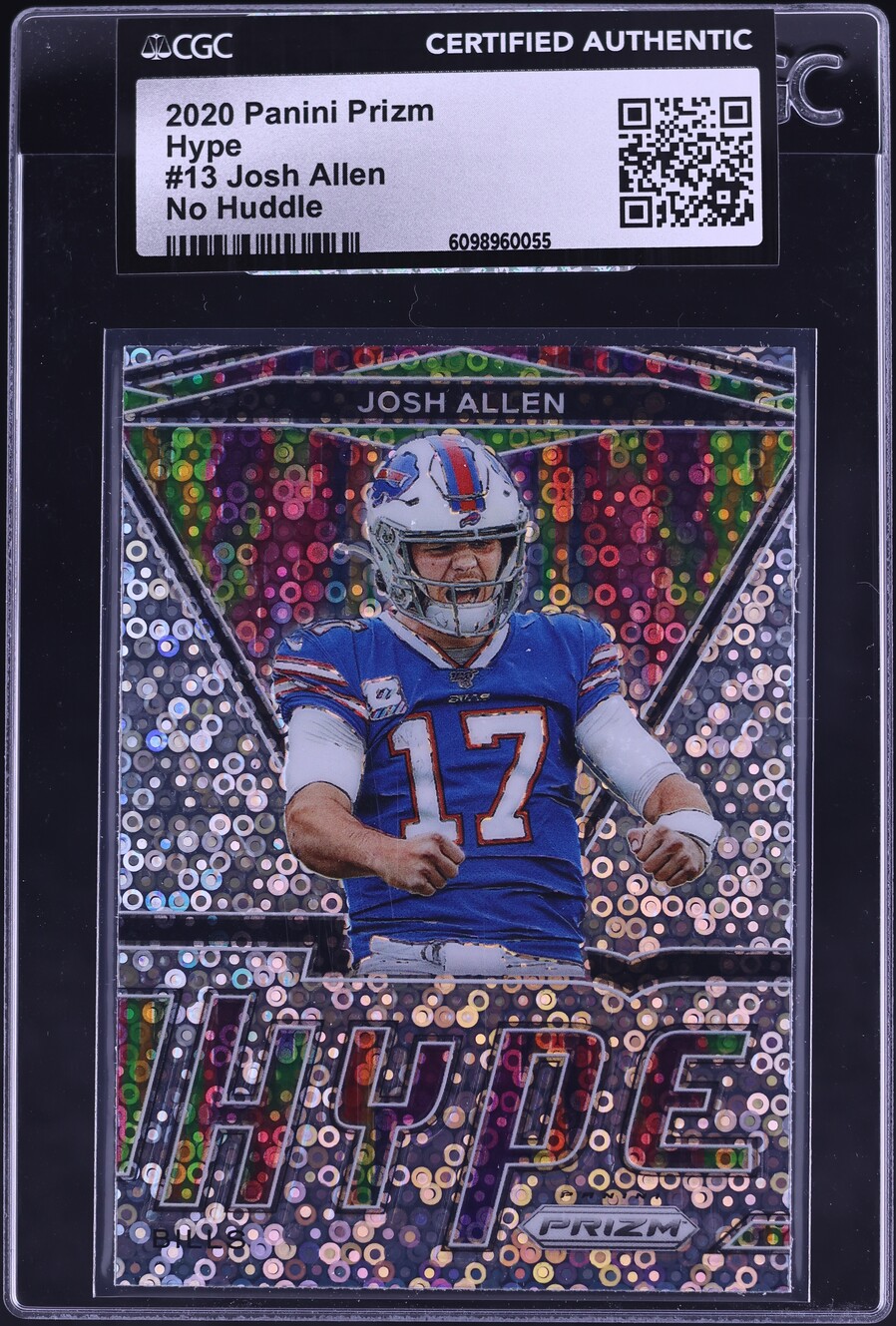 2020 Panini Prizm Hype No Huddle Josh Allen #13 CGC AUTH