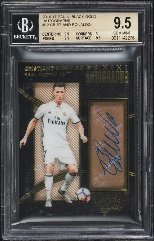 2016 Panini Prizm UEFA Purple Cristiano Ronaldo /99 #97 PSA 8 NM