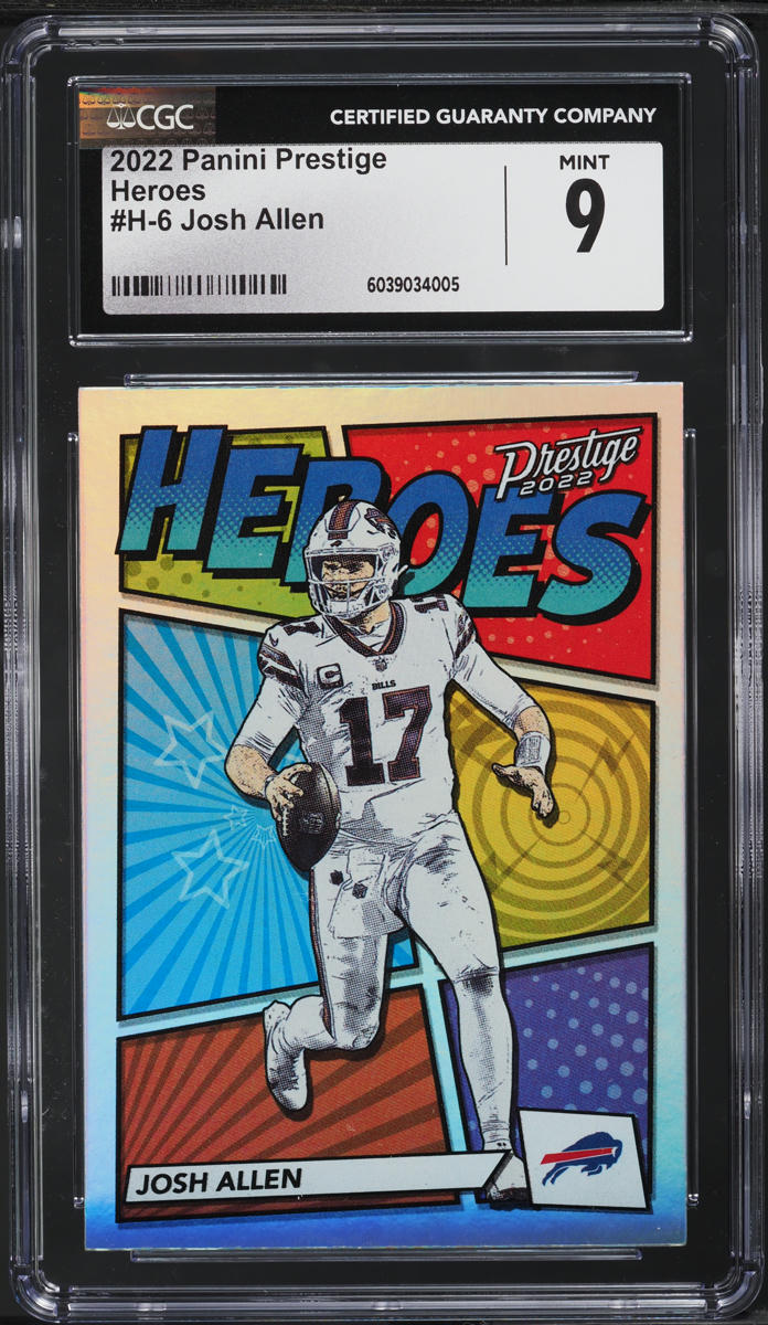 2022 Panini Prestige Heroes Josh Allen #H-6 CGC 9 MINT