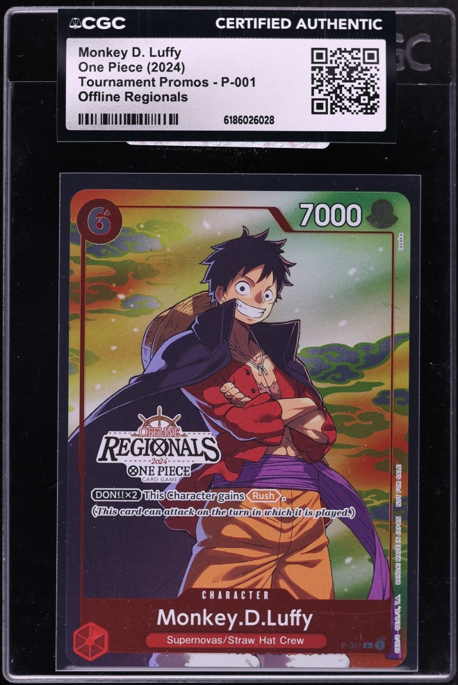 2024 One Piece Promo Offline Regionals Monkey D. Luffy #P-001 CGC AUTH