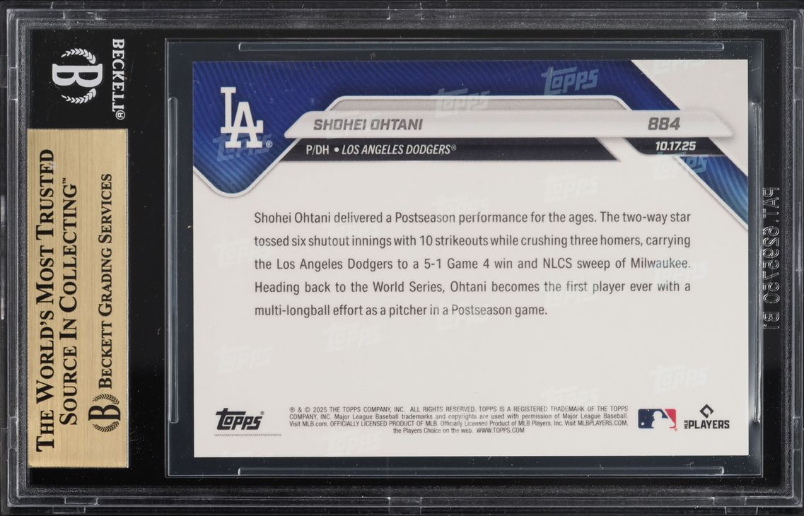 2025 Topps Now Shohei Ohtani #884 BGS 10 PRISTINE