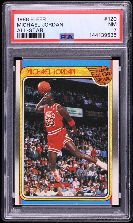 1988 Fleer All Star Michael Jordan #120 PSA 7 NRMT