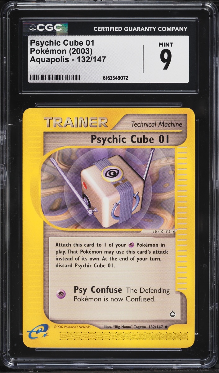 2003 Pokemon Aquapolis Psychic Cube 01 #132 CGC 9 MINT