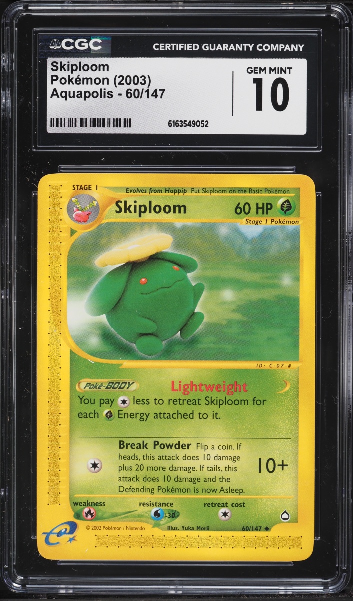 2003 Pokemon Aquapolis Skiploom #60 CGC 10 GEM MINT