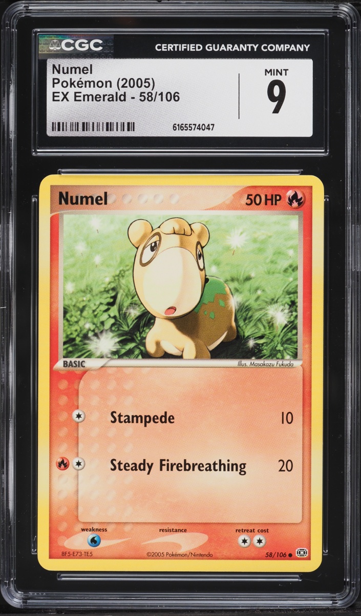 2005 Pokemon Ex Emerald Numel #58 CGC 9 MINT