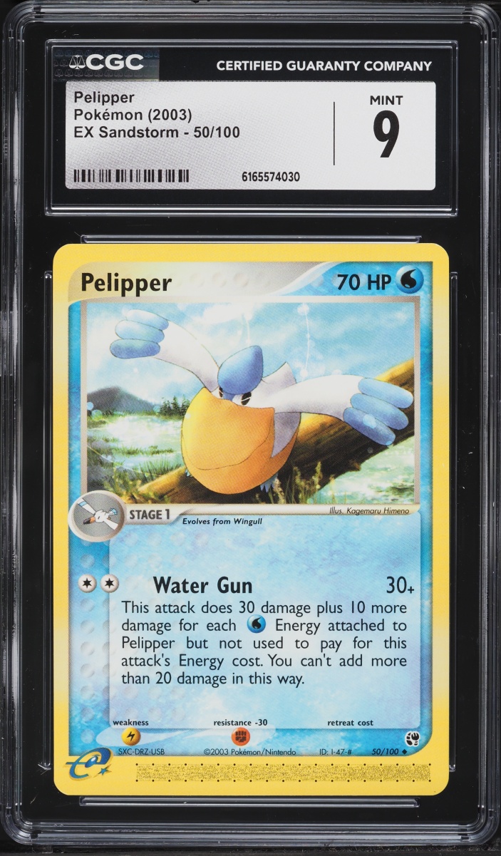 2003 Pokemon EX Sandstorm Pelipper #50 CGC 9 MINT