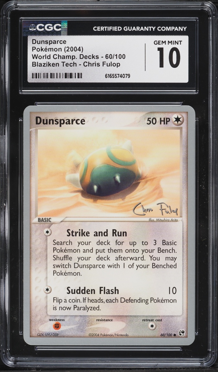 2004 Pokemon World Championships Decks Blaziken Tech Chris Fulop Dunsparce #60 CGC 10 GEM MINT