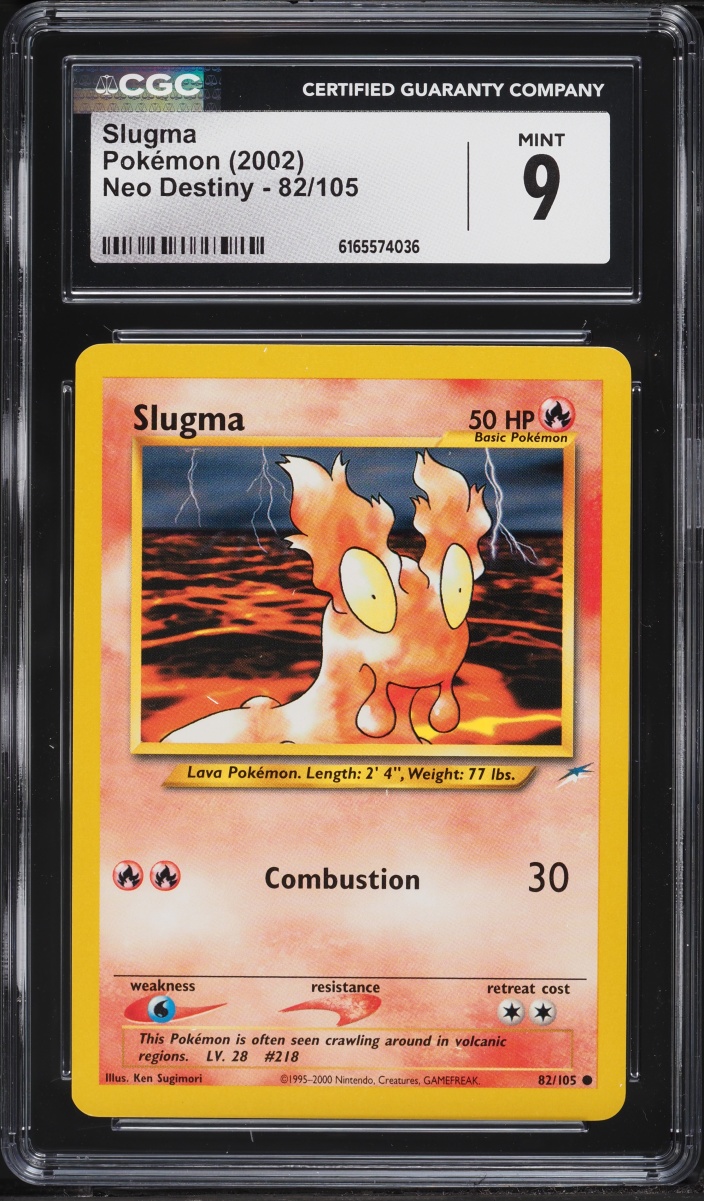 2002 Pokemon Neo Destiny Slugma #82 CGC 9 MINT