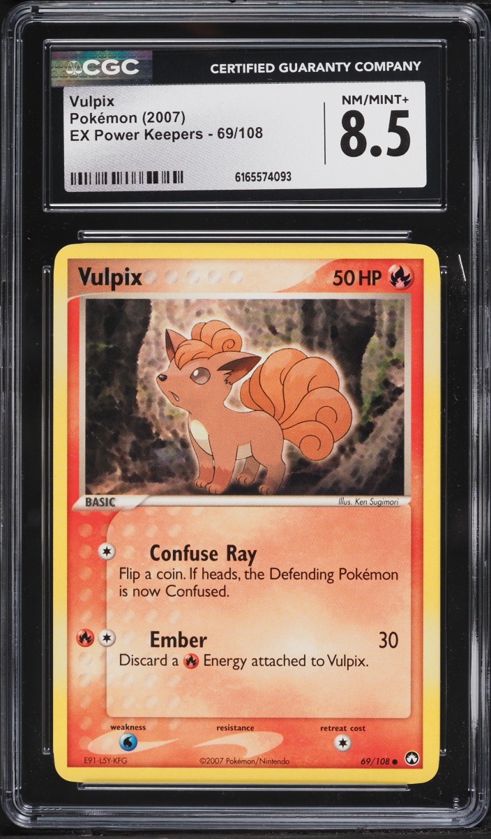 2007 Pokemon Ex Power Keepers Vulpix #69 CGC 8.5 NM-MT+