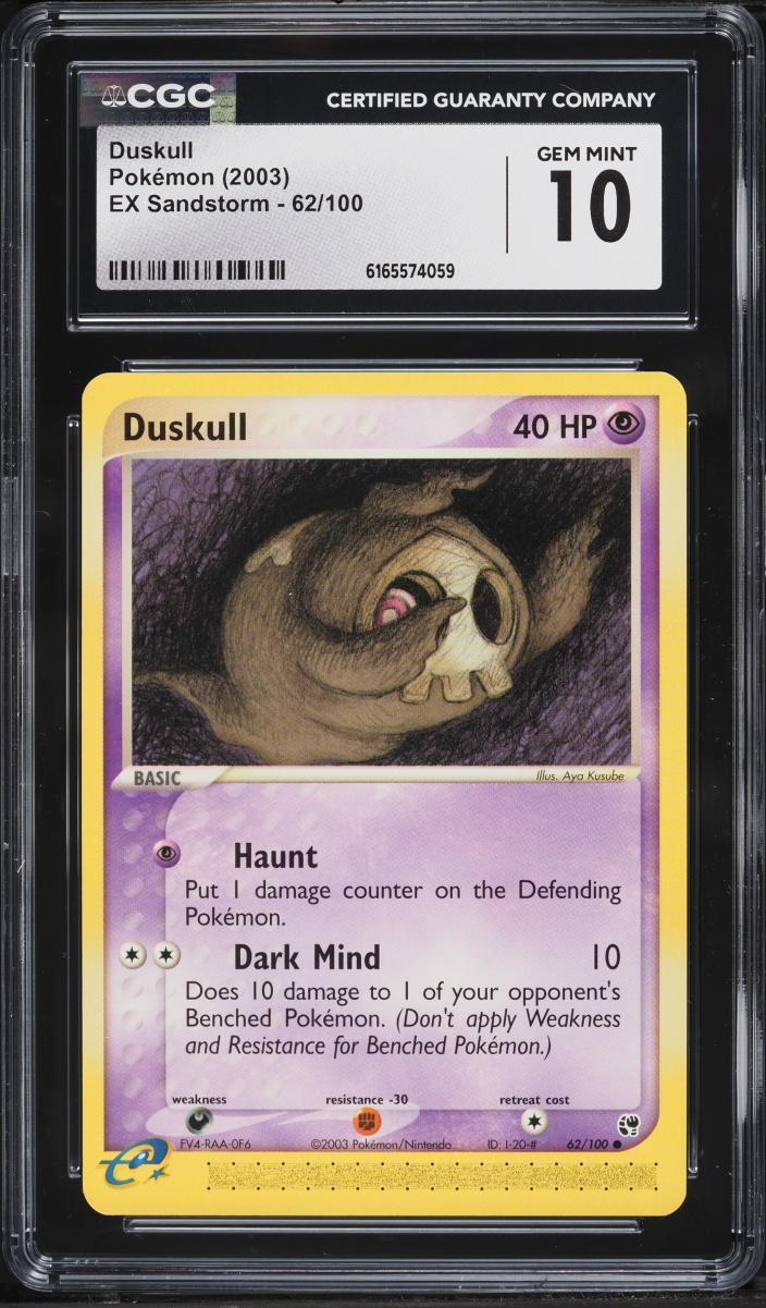 2003 Pokemon EX Sandstorm Duskull #62 CGC 10 GEM MINT