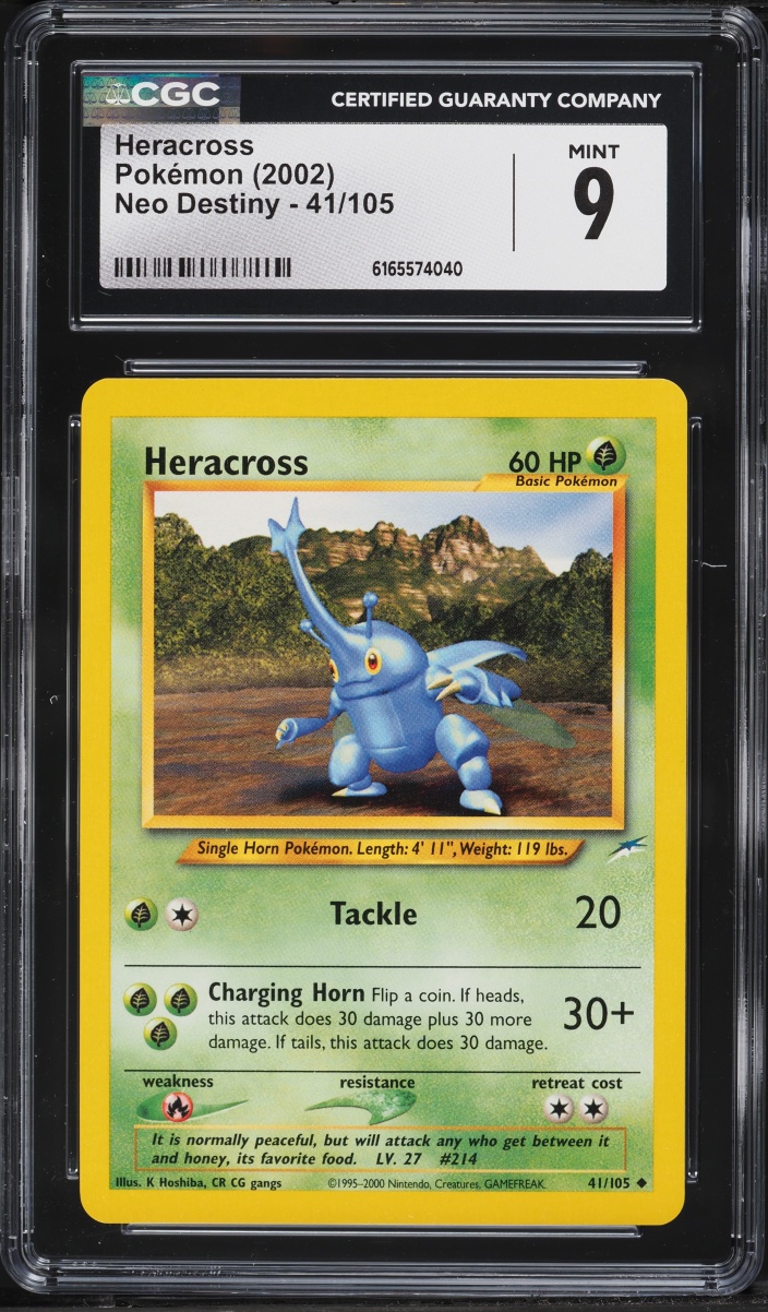 2002 Pokemon Neo Destiny Heracross #41 CGC 9 MINT